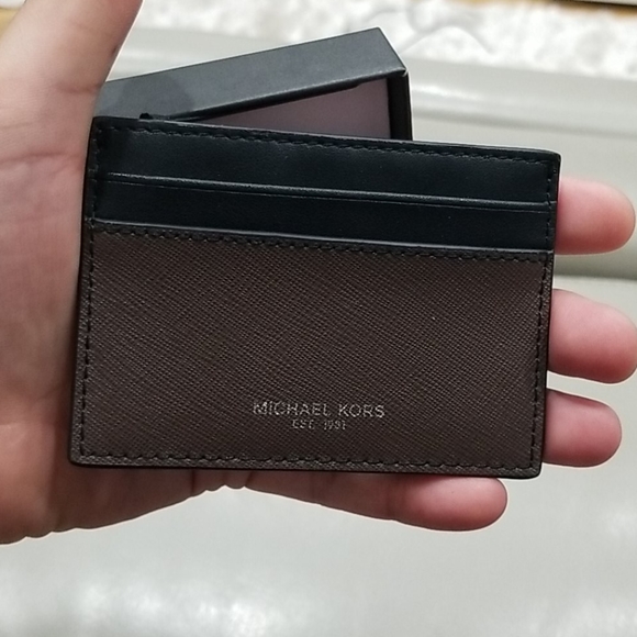 New Michael Kors card holder wallet black and brow - Picture 6 of 7